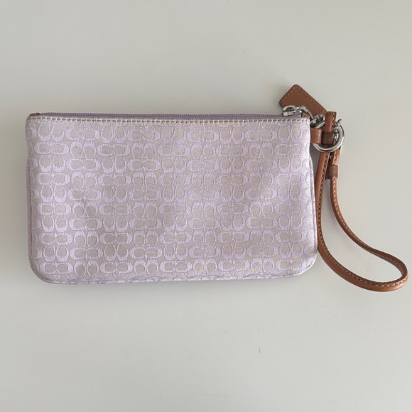 Coach Light Purple and Brown Wristlet - Picture 2 of 9